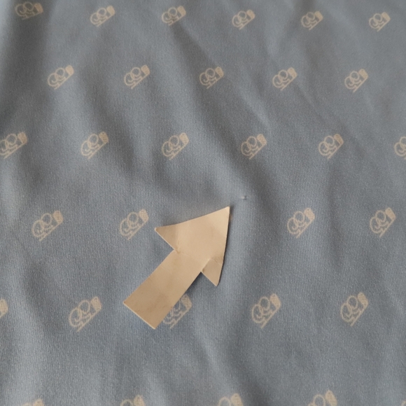 Good Good Polo Shirt Mens Large blue All Over Print Performance Stretch Logo - Picture 3 of 7